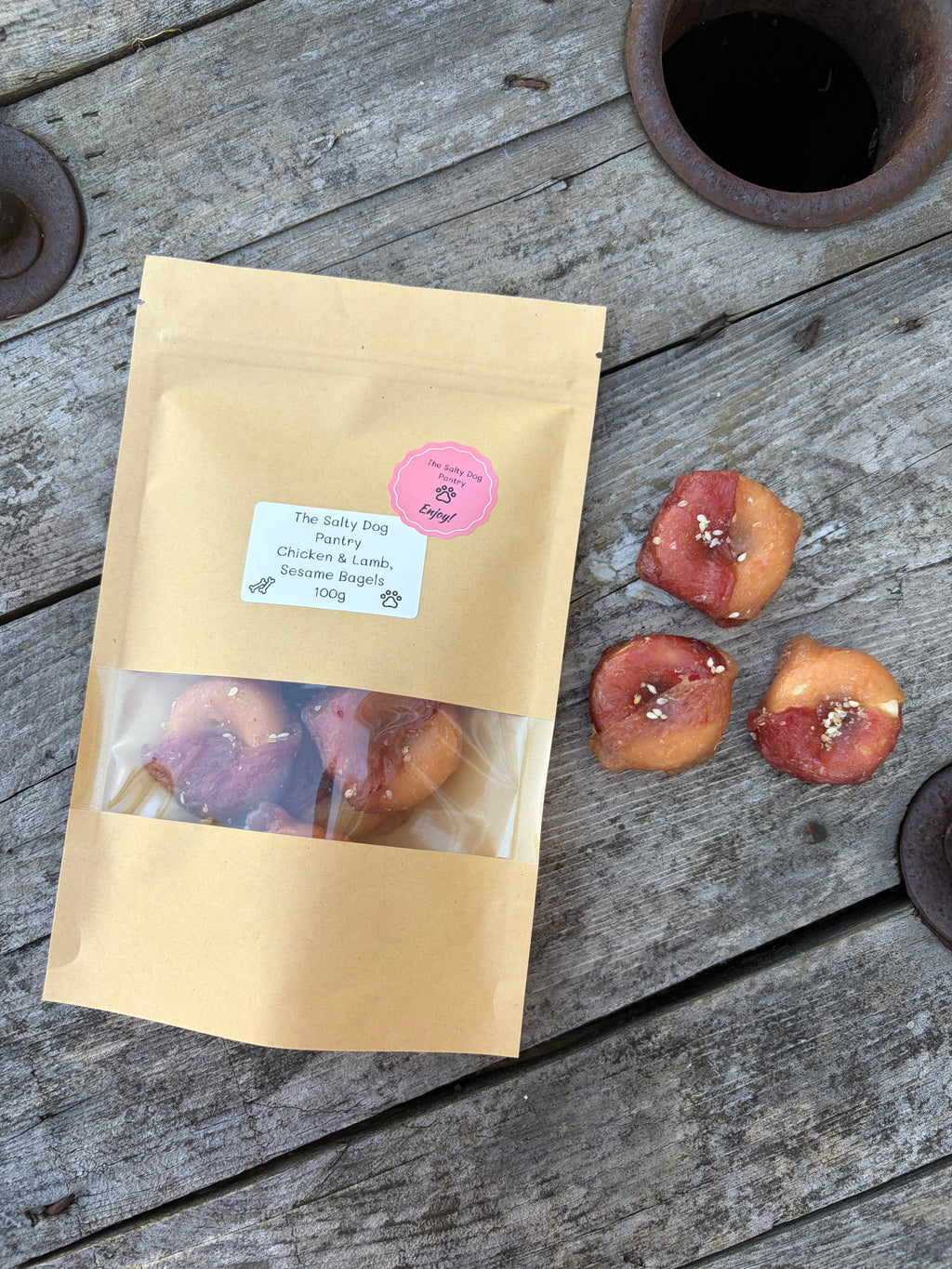 Chicken & Lamb sesame bagels 75g